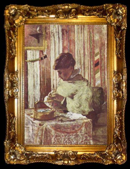 framed  Paul Gauguin Portrait of Madame Gauguin, ta009-2